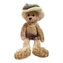 PBC Chantilly Lane Bear ROSE Bear w/ Pearls Necklace Sings Love, As Is READ - £28.70 GBP