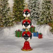 Zaer Ltd. 5.5 Feet Tall Iron Fancy Christmas Ornament Tower (Argyle Pattern) - $689.95+