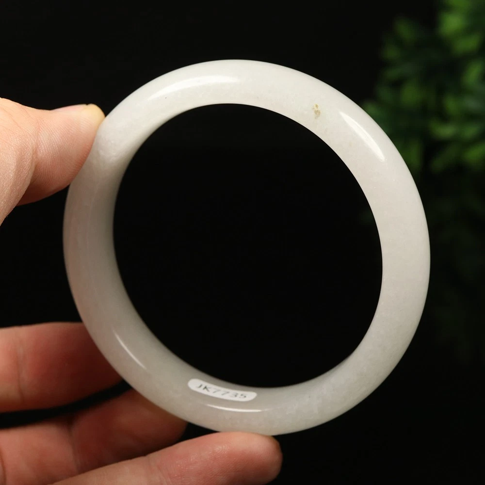 62mm Grade A 100% Natural White Jade Bangle Bracelet Chinese Jade - $13.72 CAD