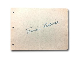 Francis Lederer Hand Signed Album Page Cut JSA COA Autograph Dracula Actor - £50.92 GBP