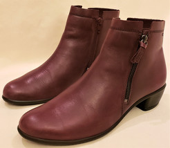 ECCO Ankle Boots Size-Marked EU 41/US~10-10.5 Bordeaux Leather - £39.49 GBP