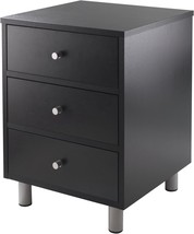 Winsome Daniel Night Stand In Black. - £81.20 GBP