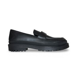 Men loafers black shoes vegan leather microfiber casual office flats moc... - $150.76