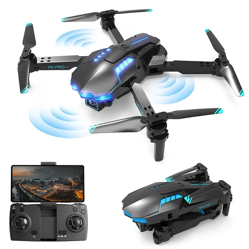 X6 PRO Mini Drone With Camera 4K HD Camera WIFI FPV Rc Drones 120° Adjustabl - £38.57 GBP+