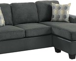 Homelegance Slater Two Tone Reversible Chaise Sofa, Gray - $1,028.99