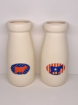 Russ Red Cow Handpainted Jug Vase Set Of 2. In Very Good Condition - $14.50