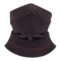 Dark Brown Scarf Balaclava UV Protection Neck Gaiter  Breathable Face Cover - $13.98