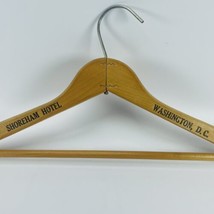 Vintage Wooden Advertising Clothes Hanger SHOREHAM HOTEL Washington DC - $11.71