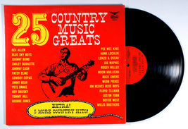 25 Country Music Greats (1966) Vinyl LP  George Jones, Patsy Cline, John... - $9.61
