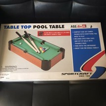 NEW Sportcraft Table Top Pool Table 16&quot; X 8.6&quot; NIB - £18.73 GBP