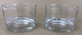 CAROLANS Irish Cream Whiskey Low Ball Glass Set Of Two (2) Etched -Free Shipping - £17.57 GBP