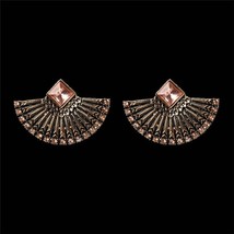 New Champagne Shiny Glass Crystal Ear Earrings For Women Wedding Dangle Drop Ear - £10.33 GBP