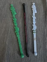 Lot of 3 Fort Myer Officers Open Mess Patton Hall VA Swizzle Stick Drink... - £9.90 GBP