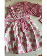 Chloe Louise Cotton Polka Dot Dress &amp; Shrug 12-18m - £12.74 GBP