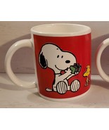 Snoopy Peanuts Christmas Winter Ski theme mugs - red - New B.I. - £7.71 GBP