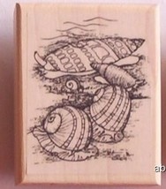 SEASHELLS NEW mounted rubber stamp - $5.00