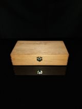Dunhill Crystal Ashtray in original wood case. Has chip on bottom edge image 10