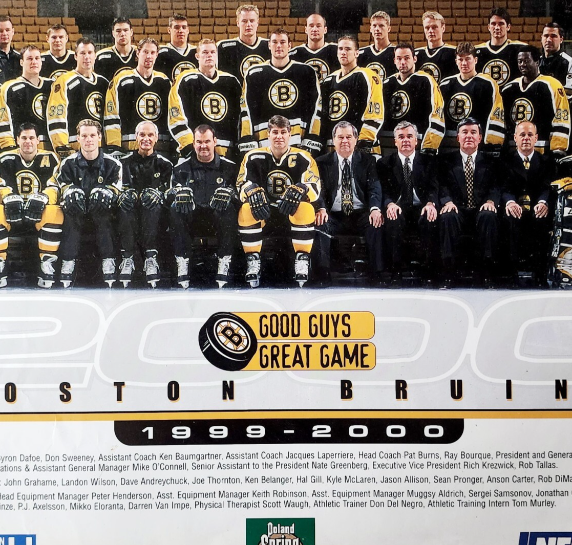 1999-2000 Boston Bruins Team Poland Spring Boston Herald Print NHL Vinta... - $24.99