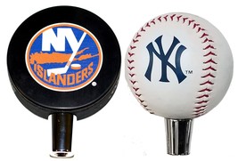 New York Islanders Hockey Puck And New York Yankees Baseball Beer Tap Ha... - $55.99
