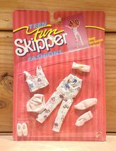 Barbie Skipper Teen Fun Fashions White Pastel Print Outfit 1987 Mattel 5... - €21,25 EUR
