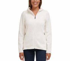 Andrew Marc Womens Fleeced Lined Full Zip Jacket,Size Small,Cream - $49.95