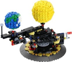 Earth Moon and Sun Orrery Solar System Rotation Building Blocks Educational Toys - £26.39 GBP