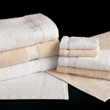 Martex Plain Border Bath Towel Color White Pkg of One Dozen - $54.78