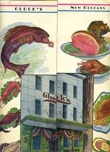 Gluck&#39;s Restaurant Menu Royal Street in New Orleans Louisiana 1950&#39;s - £198.59 GBP