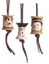 Demdaco Sewing spool Family Christmas Ornaments Set of 3 Momma  poppa baby  - $21.50