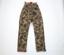 Vtg 70s Streetwear Mens Small Distressed Reversible Quilted Camouflage Pants USA - £55.46 GBP