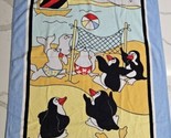 Vintage Terrimondo 1984 Beach Penguins Vs. Seals Beach Volleyball 55x28&quot;... - $29.65