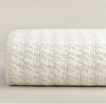 Kashwere Malt & Cream Houndstooth Throw Blanket - £151.87 GBP