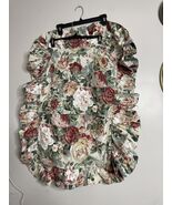 Vintage Croscill Floral Shabby Peony Victorian Ruffled Standard Pillow S... - $24.17
