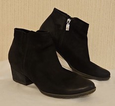 Blondo Leather Ankle Boots Womens 9 M Black Valli Waterproof Nubuck Side... - $42.66