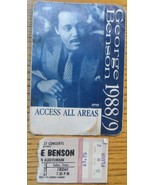 George Benson 1988 All Access Pass + 1976 Ticket Stub Dallas Texas R&amp;B G... - £15.71 GBP