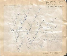 Ray Eberle &amp; Martha Raye Dual Signed Vintage Album Page - $148.49