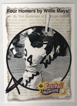 Willie Mays Signed Autographed 1992 UD Heroes Baseball Card - SF Giants - £156.20 GBP