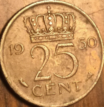 1950 Netherlands 25 Cent - £1.86 GBP