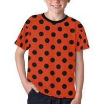 Unisex Big Kids&#39; Lady Bug Polkadot Black Red All Over Print T-shirt (USA... - $450.50 MXN