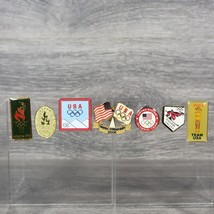 VTG Olympic Pin Lot x 7 Team USA Atlanta 1996 2002 2004 2006 Button Lapel Enamel - £17.28 GBP