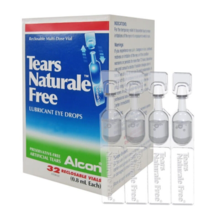 2 X ALCON TEARS NATURALE FREE Lubricant Dry Eye Drops 32 Vials (0.8ml/each) - $48.88