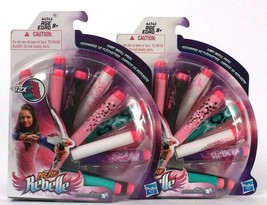 2 Hasbro Nerf Rebelle 12 Count Dart Refill Pack Age 8 Years &amp; Up - $23.99