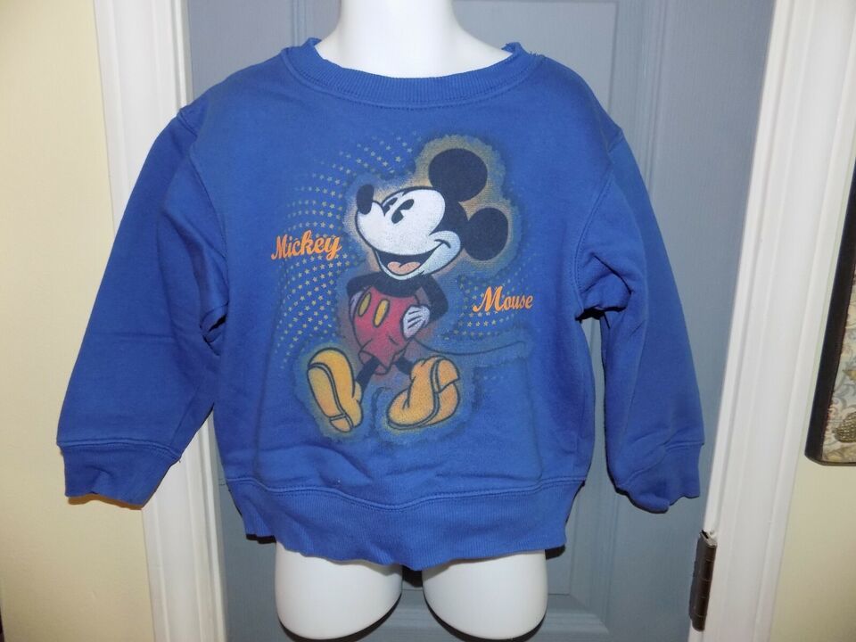 Primary image for Disney Store Exclusive Mickey Mouse Blue Sweatshirt Size XXS (2/3) Youth EUC
