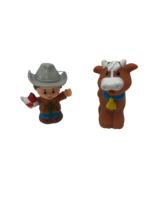Fisher Price Little People Farmer Cowboy Farm Boy and Cow - $9.90