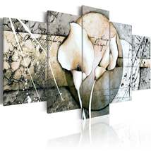 Tiptophomedecor Stretched Canvas Floral Art - The Secret Of Calla Lily - Grey -  - £72.37 GBP+