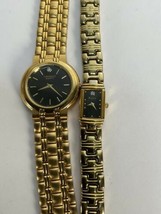 Two Ladies Gold Tone Bulova and Bulova Caravelle Diamond Wrist Watches - $29.95