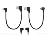 9Inch Micro Usb Cable Combo Left &amp; Right Angle Micro Usb 5 Pin Male To U... - $16.99