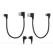 9Inch Micro Usb Cable Combo Left & Right Angle Micro Usb 5 Pin Male To Usb 2.0 T - £13.33 GBP