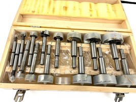 Wood Drill Bit Set 15 Piece in Wood Box 1/4 - 2 1/8 &quot;  Woodworking Hole ... - $30.59