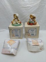Lot Of (2) Cherished Teddies Springtime Becky And Violet - $17.82
